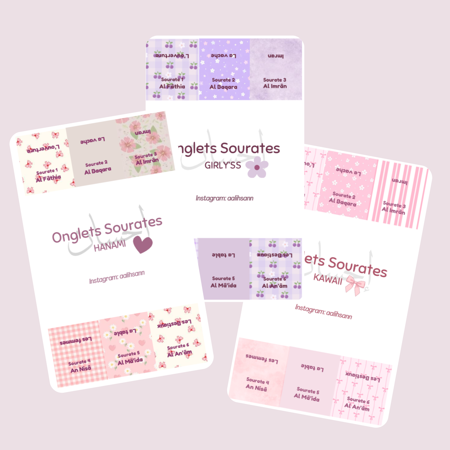 Onglets sourates