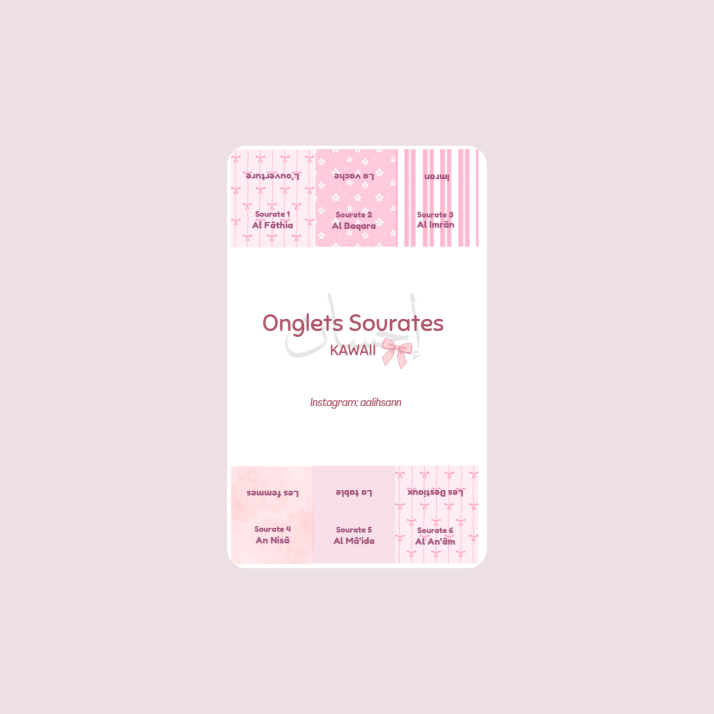 Onglets sourates